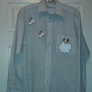 Mili Designs womens shirt w/cat designs size Sm.